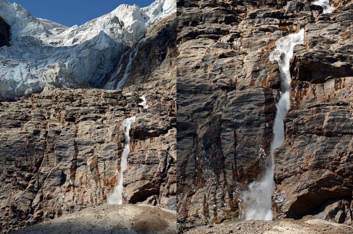 17 Waterfalls From Angel Glacier On Mount Edith Cavell